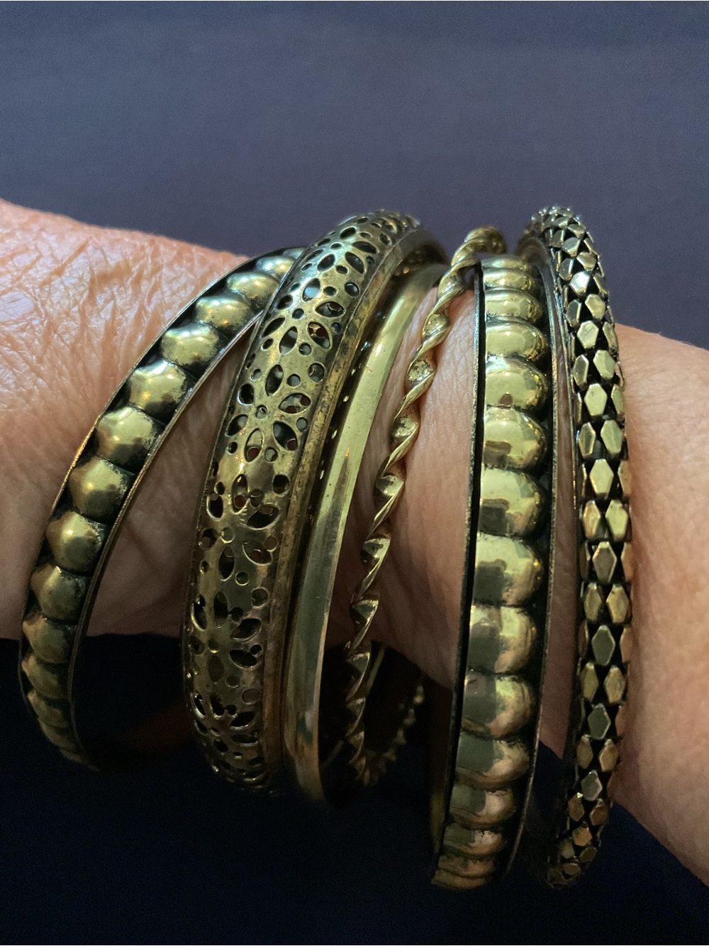 Treska Gold-Tone Multi Bangle Bracelet Set